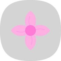 Clematis Flat Curve Icon vector