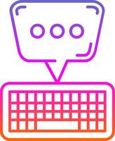 Keyboard Line Gradient Icon vector