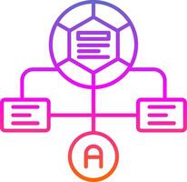 Workflow Line Gradient Icon vector