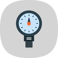 Meter Flat Curve Icon vector