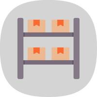 Boxes Flat Curve Icon vector