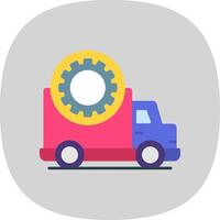 Truck Repair Flat Curve Icon vector