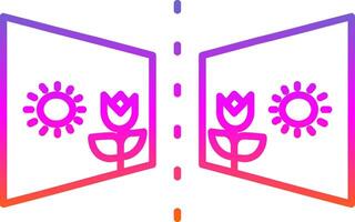 Flip Line Gradient Icon vector