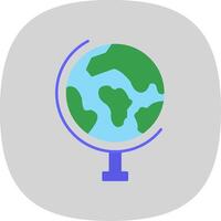 Globe Flat Curve Icon vector