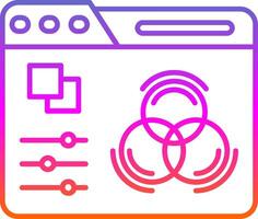 Color adjustment Line Gradient Icon vector