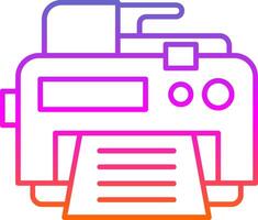 Printer Line Gradient Icon vector