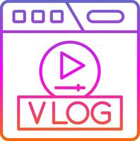 Vlog Line Gradient Icon vector