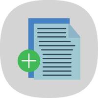 Add File Flat Curve Icon vector