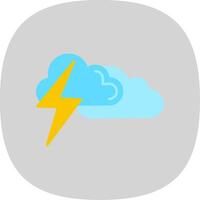 Thunder Flat Curve Icon vector