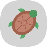 Turtle Flat Curve Icon vector