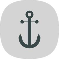 Anchor Flat Curve Icon vector