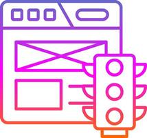 Web traffic Line Gradient Icon vector