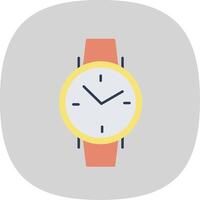 Wristwatch Flat Curve Icon vector