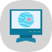 Live Stream Flat Curve Icon vector