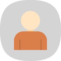 User Flat Curve Icon vector