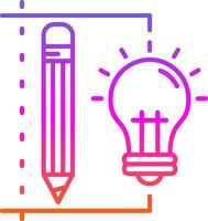 Design process Line Gradient Icon vector