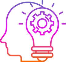 Imagination Line Gradient Icon vector