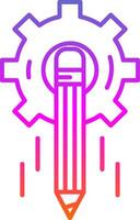 Design process Line Gradient Icon vector