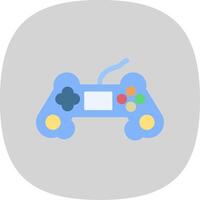 juego controlador plano curva icono vector