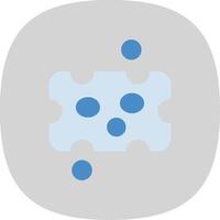 Asteroid Flat Curve Icon vector