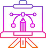 Canvas Line Gradient Icon vector