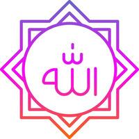 Allah Line Gradient Icon vector