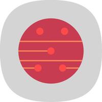 Mars Flat Curve Icon vector