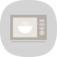 Microwave Flat Curve Icon vector