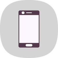 Mobile phone Flat Curve Icon vector