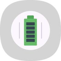 Battery Flat Curve Icon vector