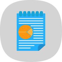 Accounting Flat Curve Icon vector