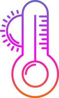 icono de gradiente de línea meteorológica vector