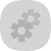 Setting Flat Curve Icon vector