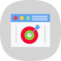 Target Flat Curve Icon vector