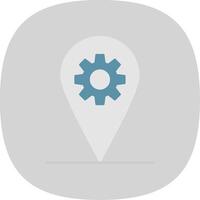 Localization Flat Curve Icon vector