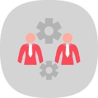 Business People Flat Curve Icon vector