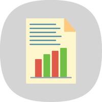 Report Flat Curve Icon vector