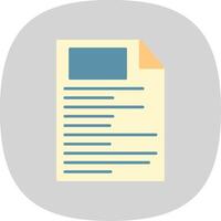 File Flat Curve Icon vector