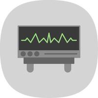 Cardiogram Flat Curve Icon vector