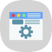 Information Management Flat Curve Icon vector