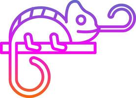 Chameleon Line Gradient Icon vector