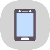 Smartphone Flat Curve Icon vector