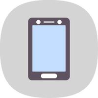 Smartphone Flat Curve Icon vector