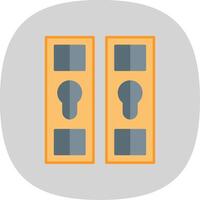 Locker Flat Curve Icon vector