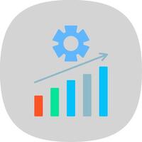 Management Flat Curve Icon vector