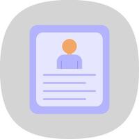 Curriculum Vitae Flat Curve Icon vector