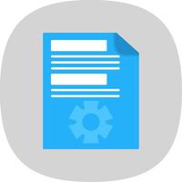 Project Management Flat Curve Icon vector