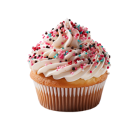 ai generiert Cupcake, Cupcake png, Cupcake mit transparent Hintergrund png