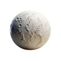 AI generated 3D Moon, Moon With Transparent Background png