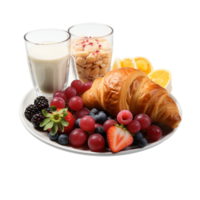 ai généré petit-déjeuner, petit déjeuner avec transparent Contexte png